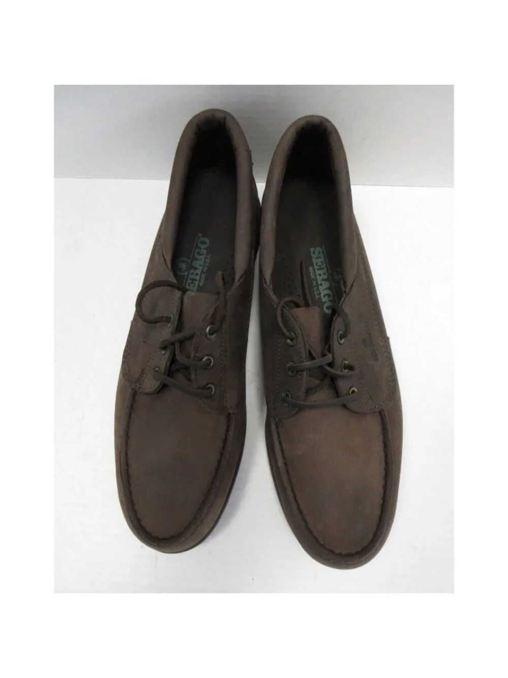 VINTAGE Sebago Boat Shoes 11 M Loafer Leather Moccasin 3 Eye USA *